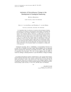 Indicators of Discontinuous Change in the Development of