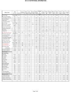 Nutritional Information