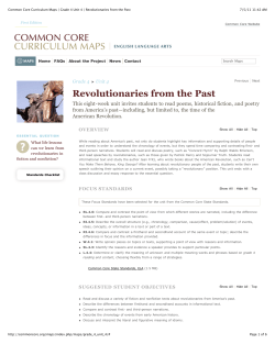 Common Core Curriculum Maps | Grade 4 Unit