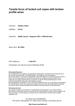 Tensile force of locked coil ropes with broken profile - E