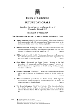 Questions for oral answer for a future day