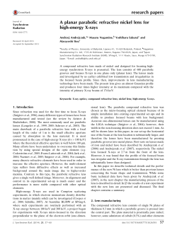 A planar parabolic refractive nickel lens for high-energy X-rays