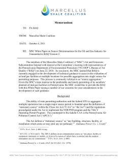MSC letter on Aggregation - Marcellus Shale Coalition