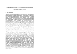 Stopping and Fronting in New Zealand Pasifika English