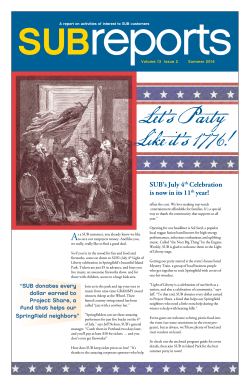 2014 Summer SUBreports - Springfield Utility Board