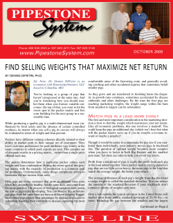 Find Selling WeightS that MaxiMize net return