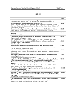 April 2013 Volume 22, No 2 - Egyptian Journal of Medical