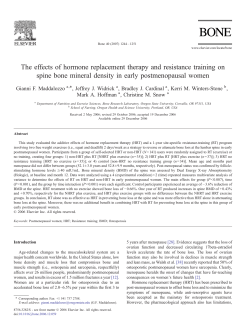 The effects of hormone replacement therapy and resistance training