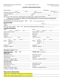 patient registration - Hendricks Pediatric Dentistry