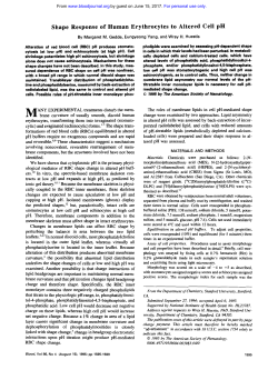 Shape Response of Human Erythrocytes to Altered