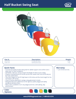 Half Bucket Swing Seat