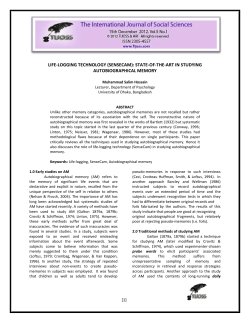 LIFE-LOGGING TECHNOLOGY (SENSECAM): STATE-OF-THE