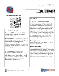 Classification Debate