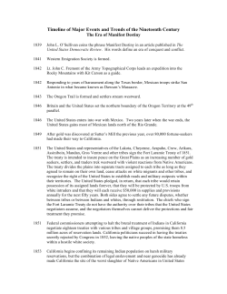 Timeline of Major Events and Trends of the Nineteenth Century