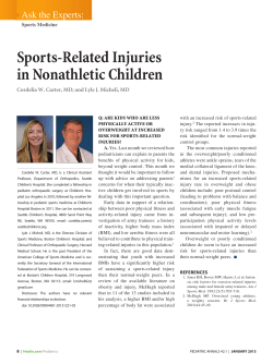Sports-Related Injuries in Nonathletic Children