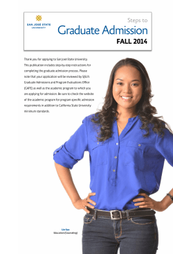Graduate Admission - San Jose State University