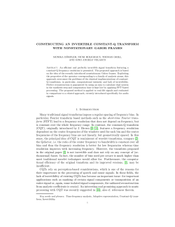 Constructing an Invertible Constant-Q Transform with Nonstationary