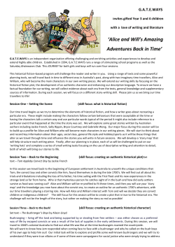 Adventures Back in Time` `Alice and Will`s Amazing