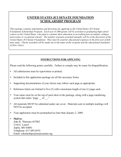 united states jci senate foundation scholarship