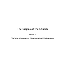 Origins of the Church Study Guide