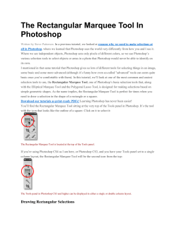 The Rectangular Marquee Tool In Photoshop