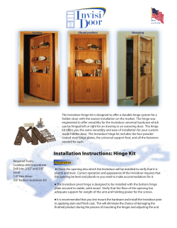 Generic Invisidoor Hinge Kit instructions.indd