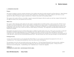 II. Market Analysis A. DEMAND ANALYSIS