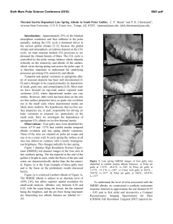 Thermal Inertia Dependent Late Spring Albedo in South Polar