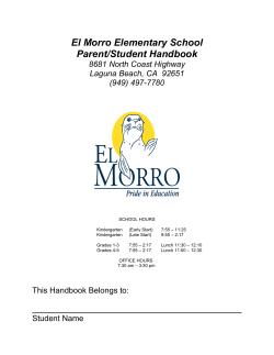 El Morro Elementary School - Laguna Beach Unified School District