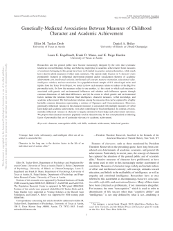 Genetically-Mediated Associations Between Measures of Childhood