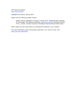 Product Rule and Quotient Rule, Highlights of Calculus, Spring 2010