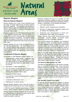 District Plan Guidelines - Natural Areas