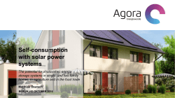 Self-consumption with solar power systems. The potential for