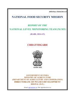 NFSM-NLMT Report - Directorate of Pulses Development