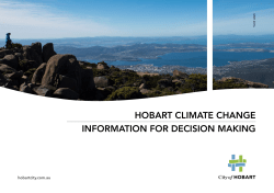 City of Hobart Climate change information for decision making