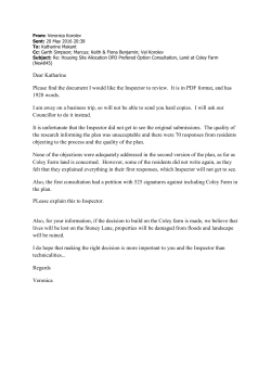 Dear Katharine Please find the document I would like the Inspector