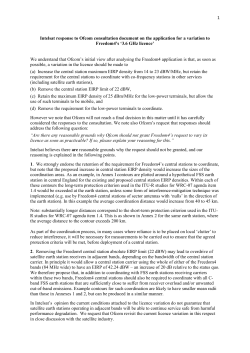 1 Intelsat response to Ofcom consultation document on the