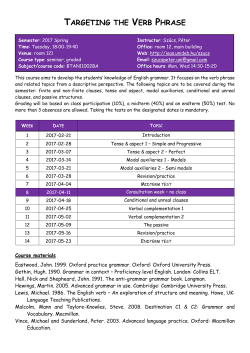TARGETING THE VERB PHRASE