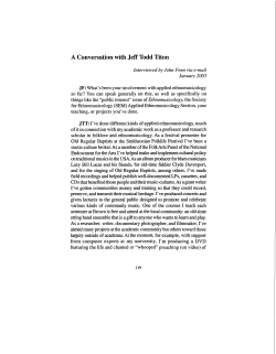 A Conversation with Jeff Todd Titon