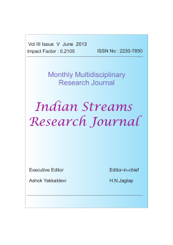 Save - Indian Streams Research Journal