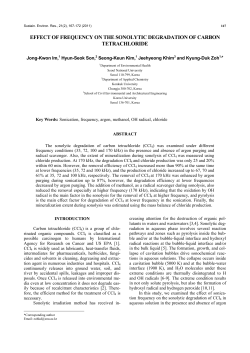 effect of frequency on the sonolytic degradation of carbon