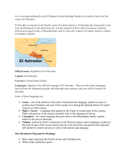Country of the week El Salvador
