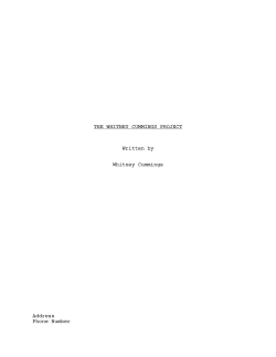 THE WHITNEY CUMMINGS PROJECT Written by