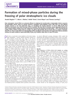 Formation of mixed-phase particles during the freezing of polar