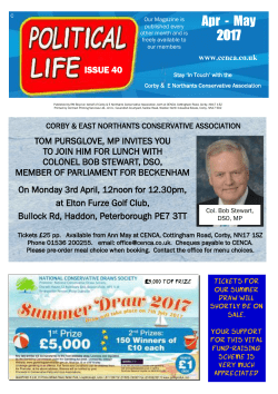 Political Life 40 - Corby and East Northants