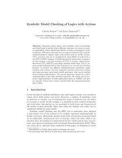 Symbolic Model Checking of Logics with Actions