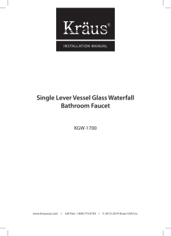 Single Lever Vessel Glass Waterfall Bathroom Faucet