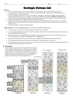 Geologic Column Lab