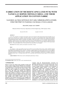 FABRICATION OF MICROENCAPSULATED PCMs