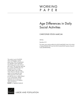 Age Differences in Daily Social Activities